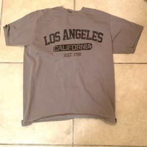 Los Angeles Shirt T Shirt California Womens Size Medium Gray.